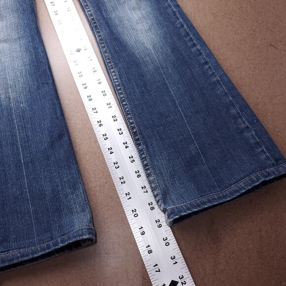 Vigoss The New York Boot Jeans Women 26 Med Blue Low Rise Y2K Bootcut Cowgirl - Picture 7 of 11